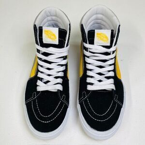 Vans BMX Sk8-Hi Classic Black Gray Gold Canvas Suede Shoes Men's‎ Size 7